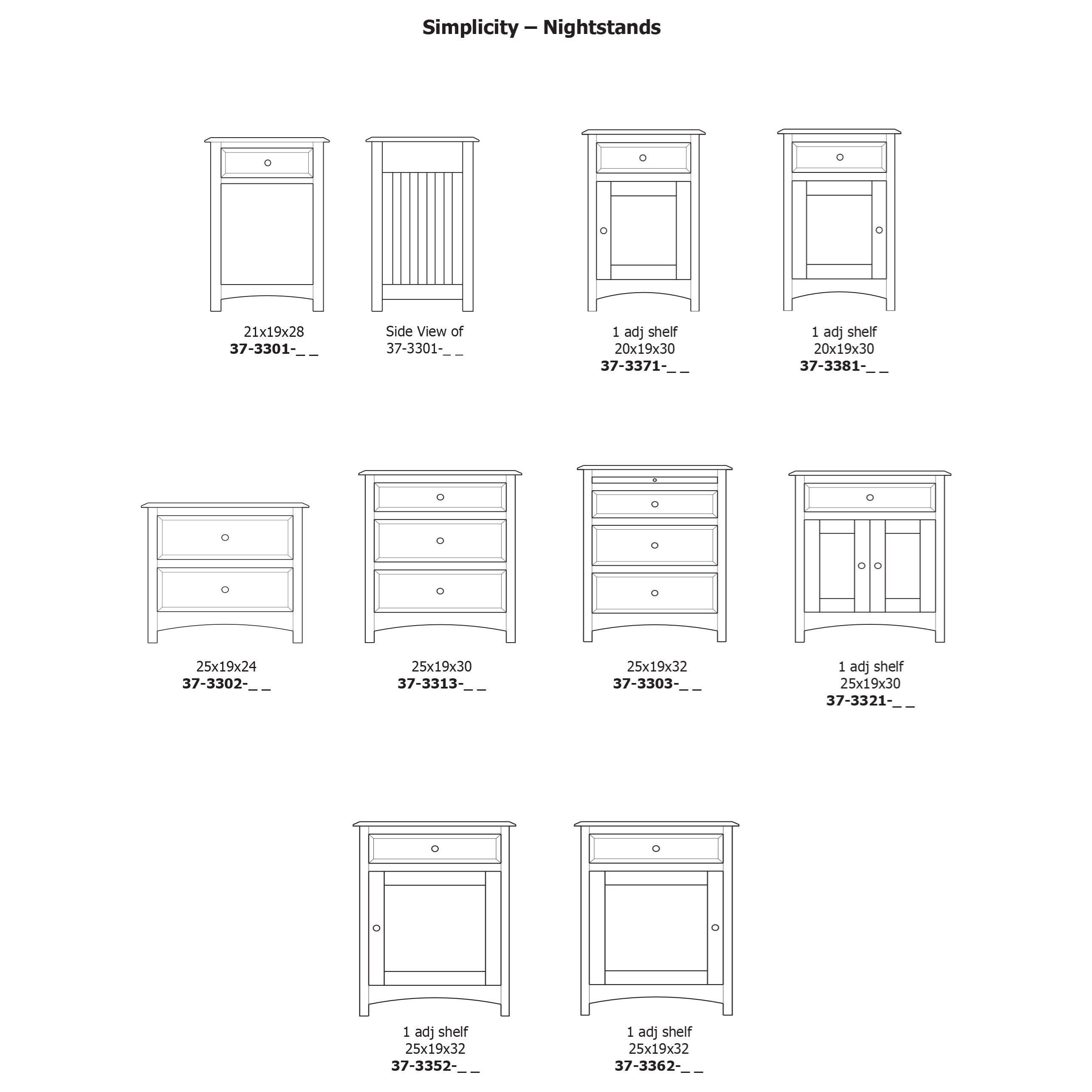 3-Drawer Nightstand